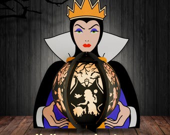 Linterna de villanos de Halloween SVG para Cricut, caja 3D de linterna de villanos, svg de villanos, decoración de Halloween, linterna de Halloween, svg de papel de linterna