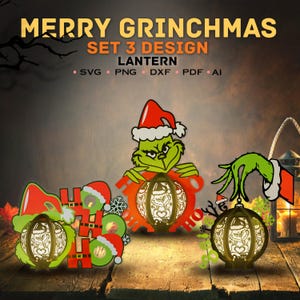 Bundle Movie Cartoon Christmas Lantern SVG,Movie Christmas Lantern,Christmas Shadow Box,Cartoon 3D Box,Christmas Decor,Lantern Paper SVG