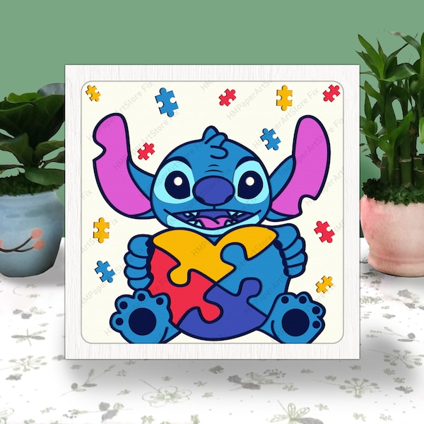 AUTISM 3D Box Paper Cut Light Box Svg, Rainbow Ribbon Shadow Box Svg Cricut File Cutting Cricut, Autism Shadow Paper Cut AUTISM 3D Box Paper Cut Light Box Svg, Rainbow Ribbon Shadow Box Svg Cricut File Cutting Cricut, Autism Shadow Paper Cut