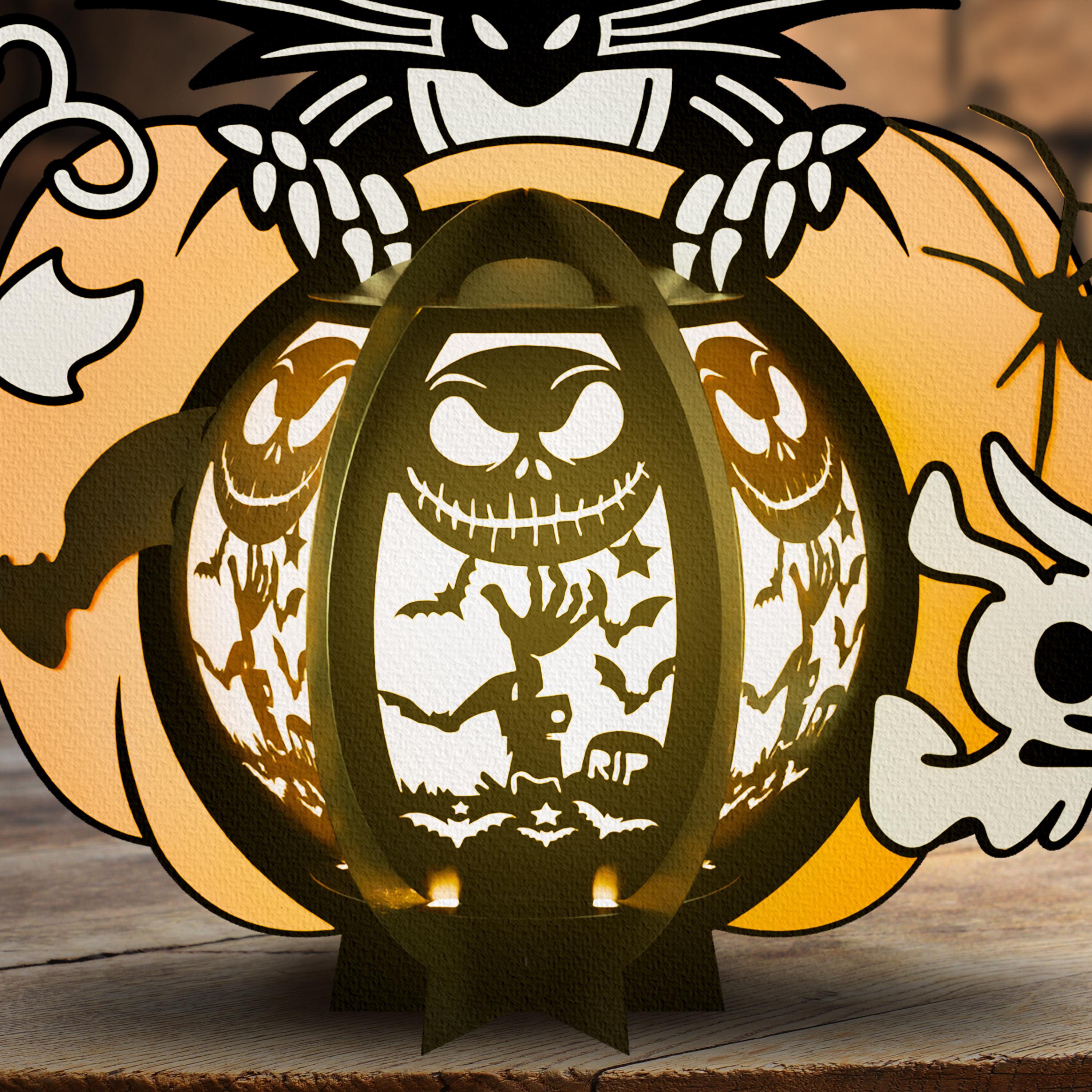 Halloween Nightmare Lantern SVG for Cricut, Nightmare Shadow Box, Jack ...