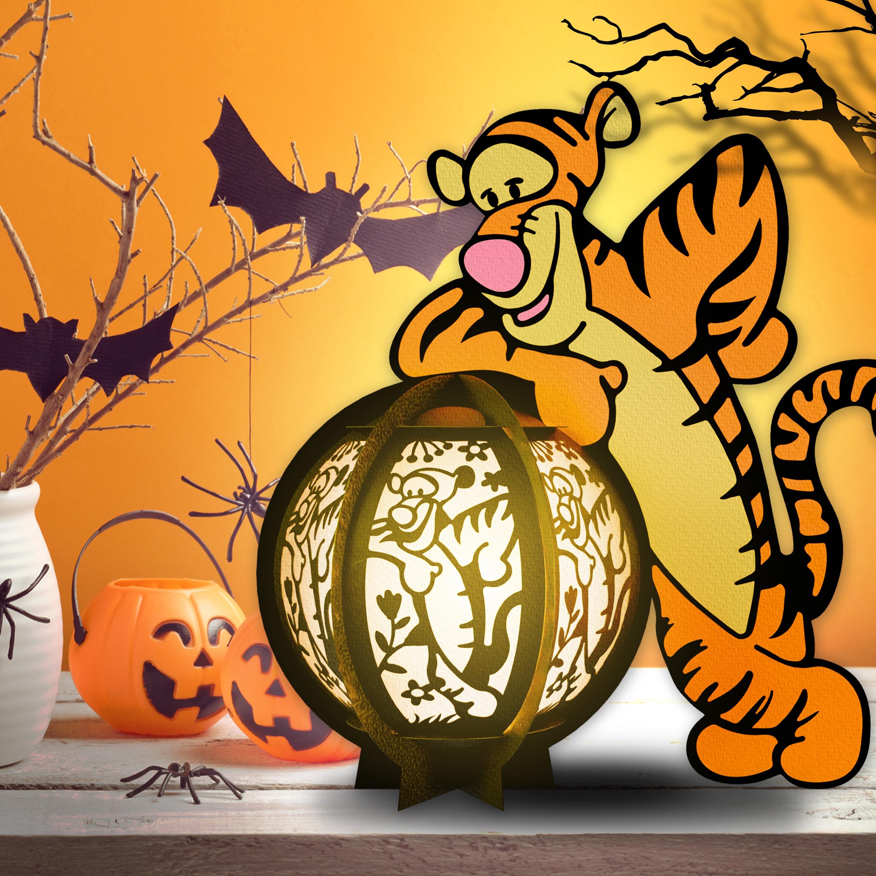 Tigger Shadow Tigger Cartoon Lantern Digital File,tigger Lampcandle,tigger Light Box ...