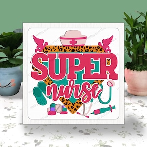 Super enfermera 3D caja papel corte caja de luz svg, enfermera vida sombra caja svg cricut archivo corte cricut, enfermera sombra papel corte