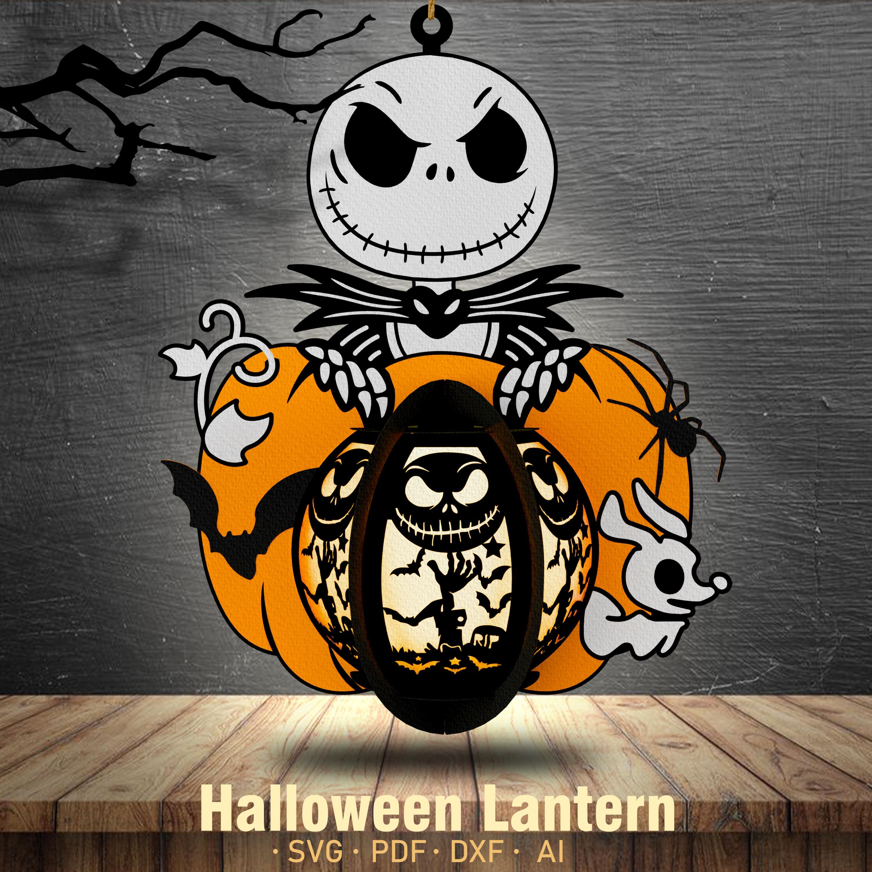 Halloween Lantern SVG for Cricut, Nightmare Shadow Box, Jack ...
