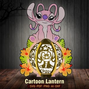 Film Cartoon Laterne SVG für Cricut, Cartoon Shadow Box, Cartoon Laterne, Cartoon Light Box, Film Cartoon Box Laterne, Laterne, Laternendekor