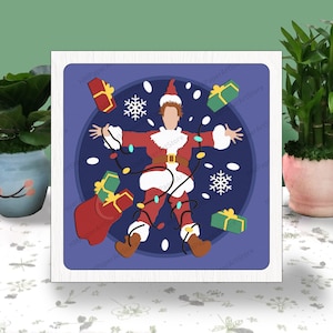 Vacances de Noël 3D boîte papier découpé, vacances de Noël Light Box Svg, vacances de Noël Shadow Box, Svg pour fichier Cricut, joyeux Noël