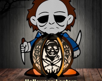 Horror Character Lantern SVG for Cricut, Horror Shadow Box, Horror Character svg,Horror Character Lantern,Lantern Halloween, Halloween Decor