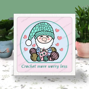 Liebe häkeln 3D Box Papierschnitt häkeln mehr sorgen weniger Light Box svg Schatten Box svg, Love häkeln, häkeln Geschenke für Freunde, für Cricut-Datei