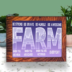Fazenda jesus caixa de luz de corte de papel svg, a vida é melhor na fazenda sombra caixa svg arquivo cricut, corte cricut, corte de papel de sombra, diy
