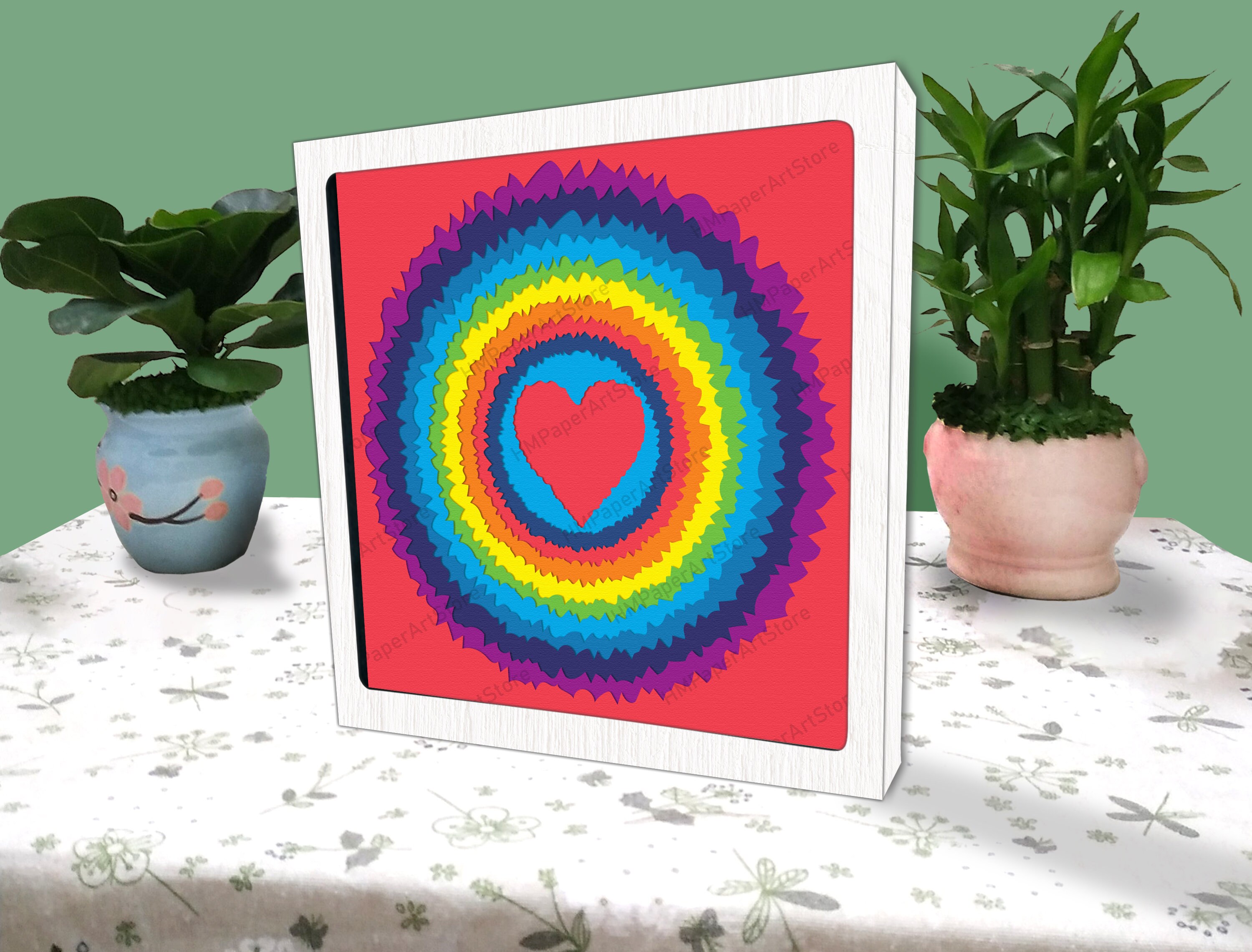 Tie Dye 3D Box Paper Cut Light Box Svg Tie Dye Shadow Box Svg - Etsy