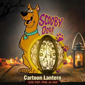 Latarnia z kreskówek SVG dla Cricu, świeca z kreskówek, latarnia z kreskówek, pudełko cieni na Halloween, latarnia na Halloween, wycinanka z papieru, dekoracja na Halloween