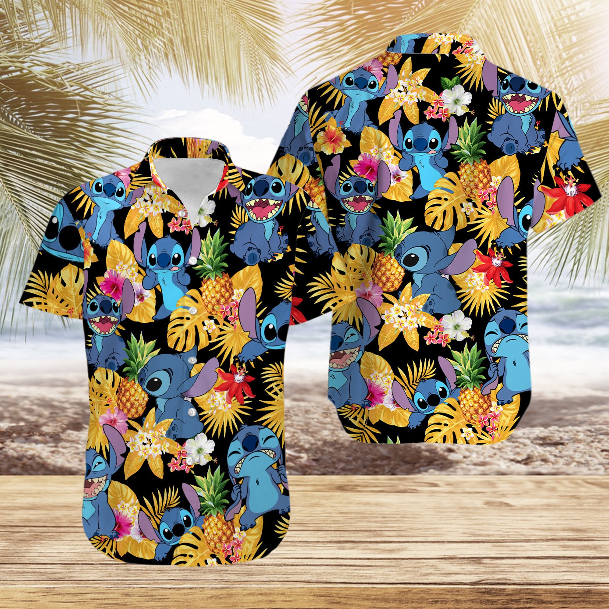 Stitch Aloha Reisen Hawaiian Shirts Stitch Aloha Reisen Hawaiian Shirts