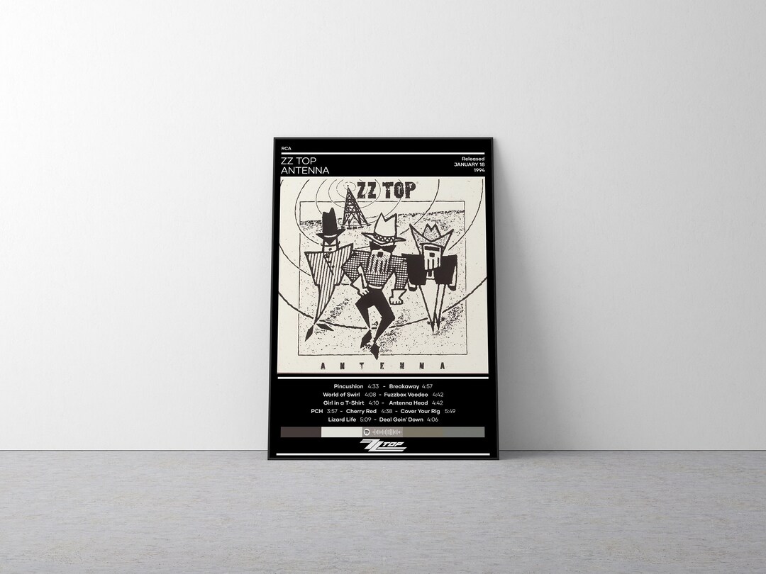 ZZ Top Poster Antenna Poster Metal Music Poster Album Etsy