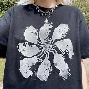 hand-printed rat king tshirt!