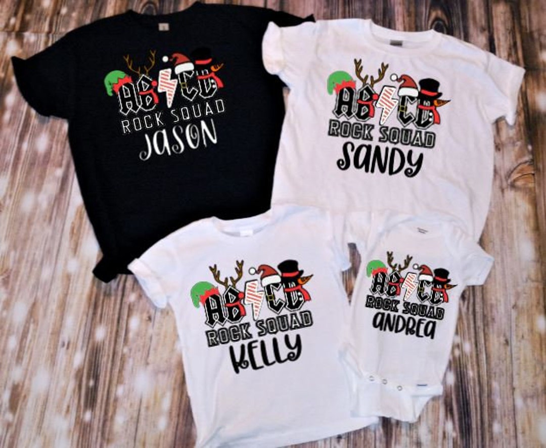 ABCD Rock Squad Shirt Tee T-shirt | Matching ACDC Shirt | Acdc Kid ...