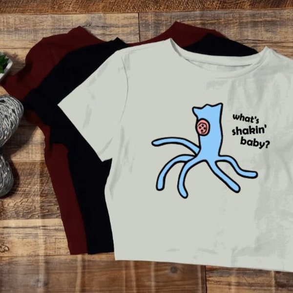 Coraline Squid Shirt "What's Shakin' Baby" Crop Top Shirt | Coraline Movie Crop Top Shirt | Coraline Gift Idea