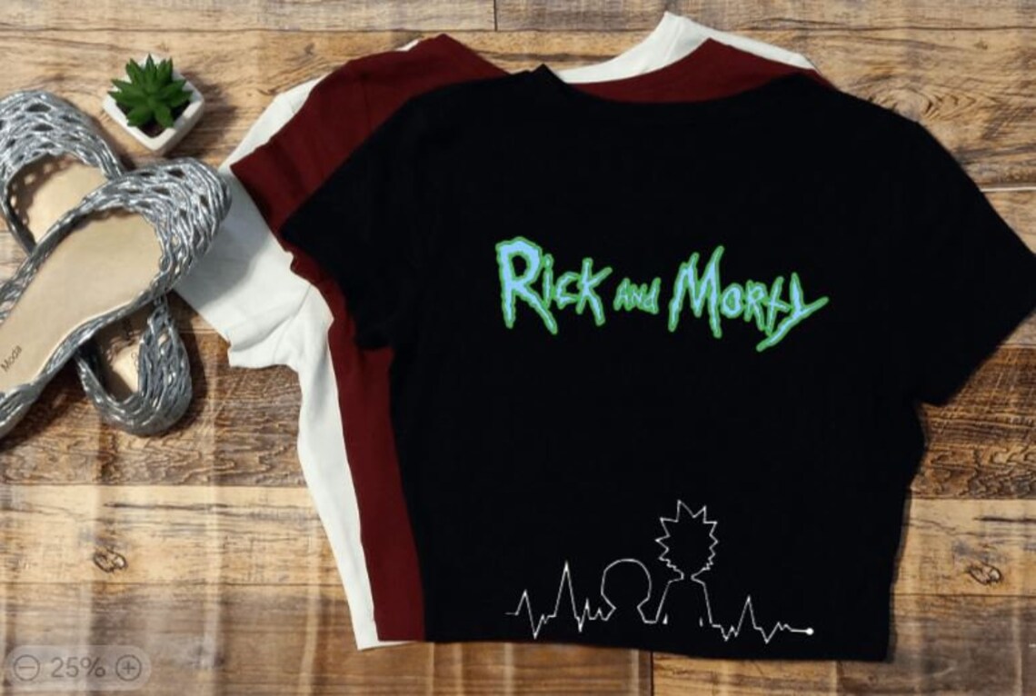 Rick and Morty Crop Top Shirt Rick & Morty Crop Top Shirt - Etsy