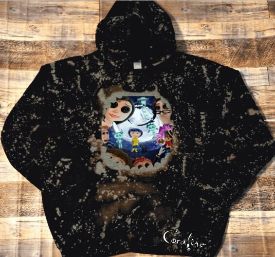Coraline Hoodie Coraline Sweatshirt Coraline Movie Sweater Shirt 