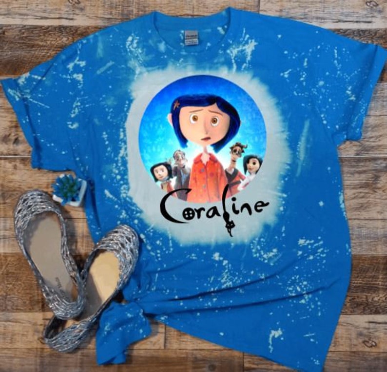 Coraline Shirt Coraline Movie Shirt Solid and Bleached - Etsy