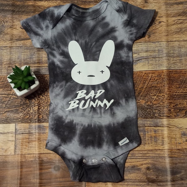 Bad Bunny Onesie | Boy or Girl Unisex | Preemie to 24m Sizes | Long or Short Sleeve  / Multiple Tie Dye Options ALSO | Bad Bunny Bodysuit