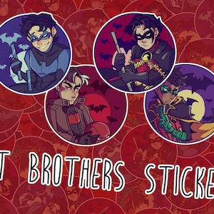 Bat Brothers 2" Vinyl Stickers