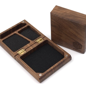 Walnut Reliquary | Pocket Keeper| Dice Box | Dice Tray | Miniature Storage | Dice Storage