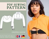 Hoodie PDF Sewing, Plus Sized Pattern, Beginner Pattern, Loungewear Pattern, A0 Sewing Pattern, Size Inclusive, Projector Pattern