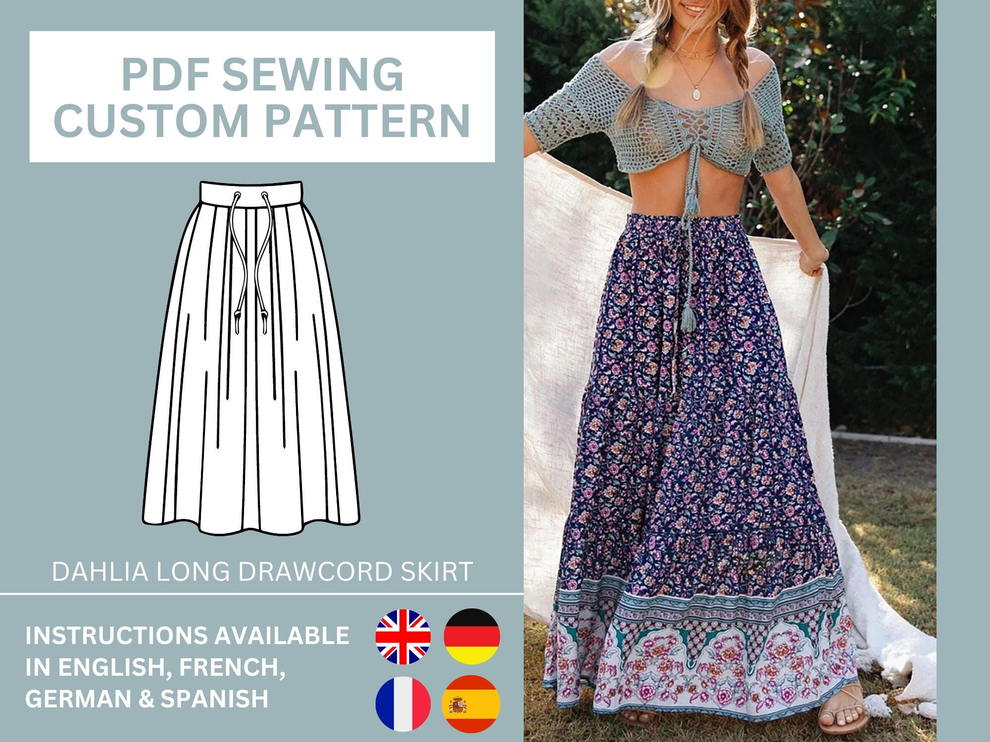 Easy gypsy skirt pattern online