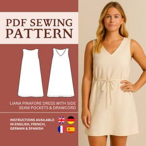 Midi Dress Pattern, Linen dress pattern, Summer Dress Pattern, Easy Dress Pattern, Plus sized pattern, pattern plus sized