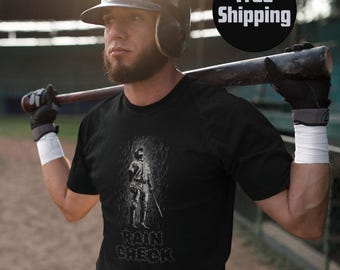 Funny Baseball Tshirt Rain Check Baseball Offensive Humor Baseball Gift Rude Joke Shirt for Baseball Player Funny Shirt for Friend Game Day