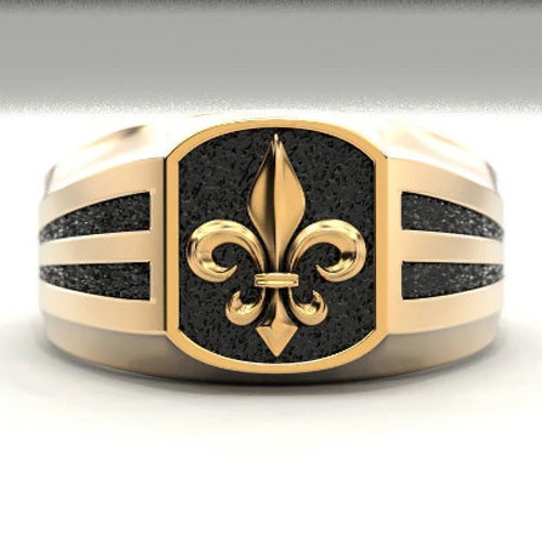 Mens Silver Fleur shops De Lis Ring , Symbol Floral Signet Ring ,Men Ring ,Vintage Ring ,Unique Mens Ring - Heraldic Ring For Man - Gifts For Men