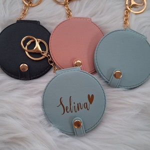 Personalisierter TaschenspiegelMakeup Accessoires Handmade Mitbringsel GeschenkPersonalisiert Mintgrün