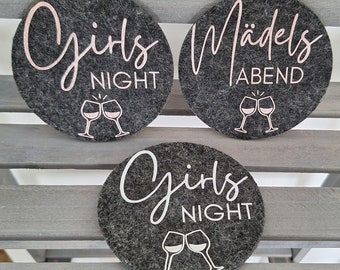 Filzuntersetzer| Accessoires| Geschenk|Gin Liebhaber| Mädelsabend| Mitbringsel| DIY| Handmade| Girls Night