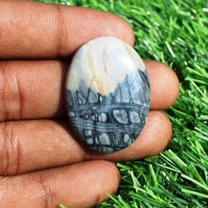 Picasso Jasper cabochon, Picasso loose gemstone semi precious stone For Jewelry Making 37Cts M-25.