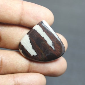 Coconut Jasper Gemstone Cabochon: Pendant Jewelry Making (34Cts, 28X31X5 MM)