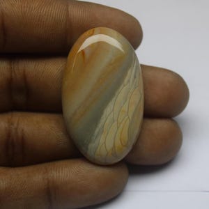 Polychrome Jasper Cabochon: Natural Gemstone for Jewelry Making (49 Cts, 39X24X6 MM)
