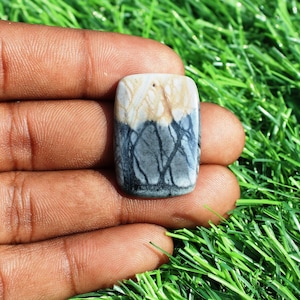 Picasso Jasper cabochon, Picasso loose gemstone semi precious stone For Jewelry Making 22Cts M-26.
