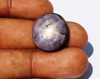 Star Ruby Cabochon Natural Round 37Ct Red Loose Gemstone For Jewelry Making