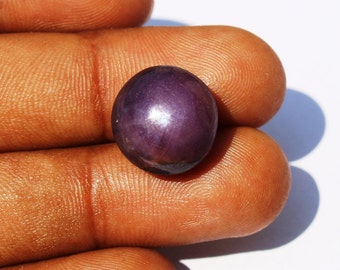 Star Ruby Cabochon Natural Round 22Ct Red Loose Gemstone For Jewelry Making