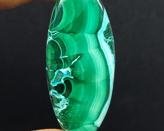 Top Quality Malachite Cabochon, Natural Gemstone, Jewelry Making 78 Carat.