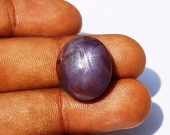 Star Ruby Cabochon Natural Round 38Ct Red Loose Gemstone For Jewelry Making