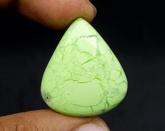Natural Chrysoprase Cabochon, AAA Quality Lemon Chrysoprase For Making Jewelry Carat -32