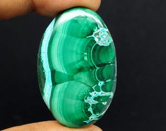 Green Malachite Cabochon, Natural Gemstone, Jewelry Making 78 Carat.
