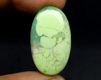 Natural Chrysoprase Cabochon Oval Shape AAA Quality Lemon Chrysoprase For Making Jewelry Carat -27