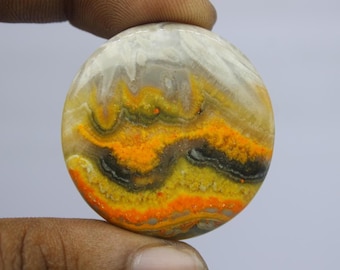 Hand Polished Eclipse Jasper Cabochon, Rare Gemstone 49Cts.