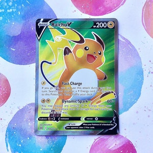 Pokemon TCG Single Card Raichu V 158/172 - Brilliant Stars Pokemon Card -  Ultra Rare Full Art Pokemon Rare Cards