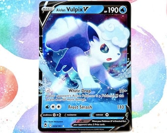 alolan vulpix v pokemon card Alolan Vulpix V Full Art Silver Tempest 173/195 PSA 10