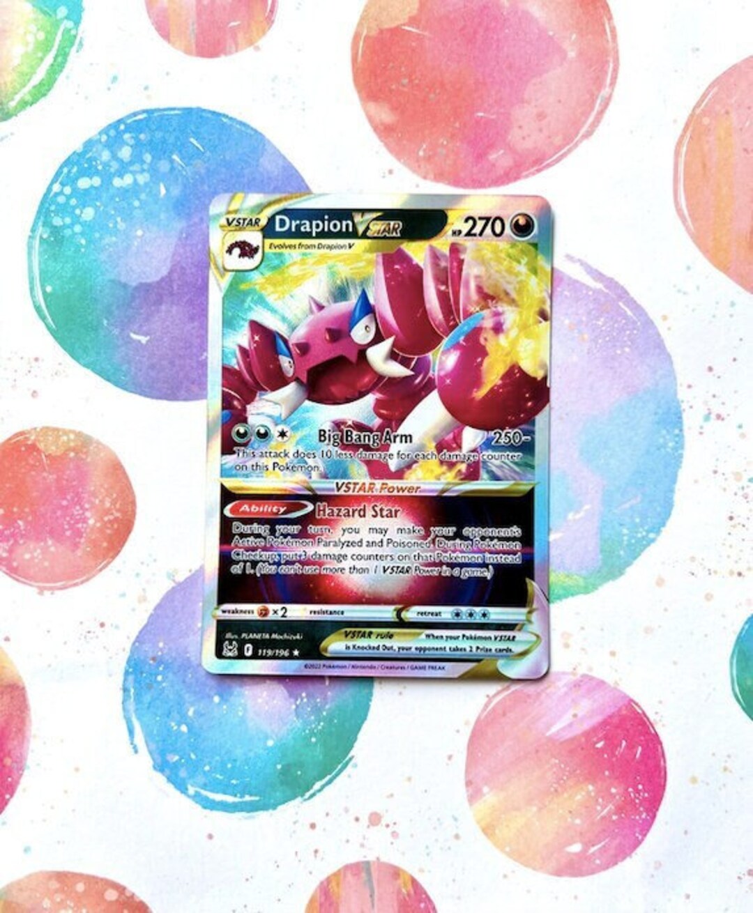 Pokemon Drapion Vstar Lost Origin Ultra Rare Full Art Card Real