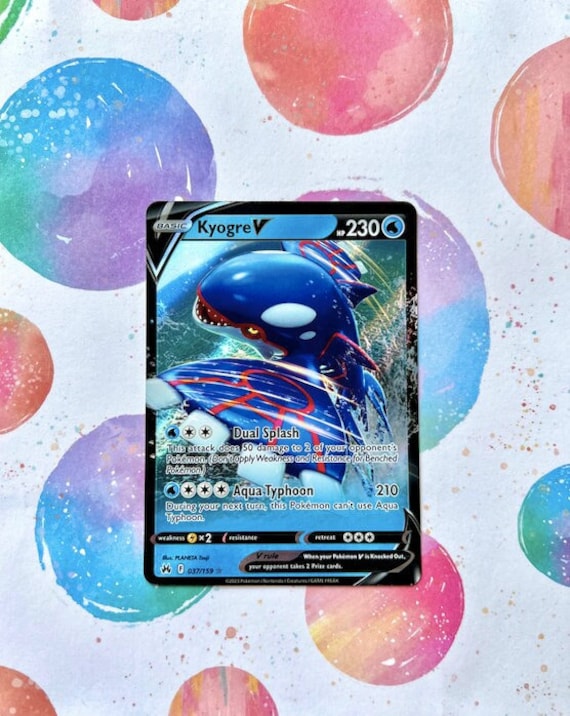 Pokemon Kyogre V Crown Zenith Ultra Rare Card | Real Authentic - Etsy