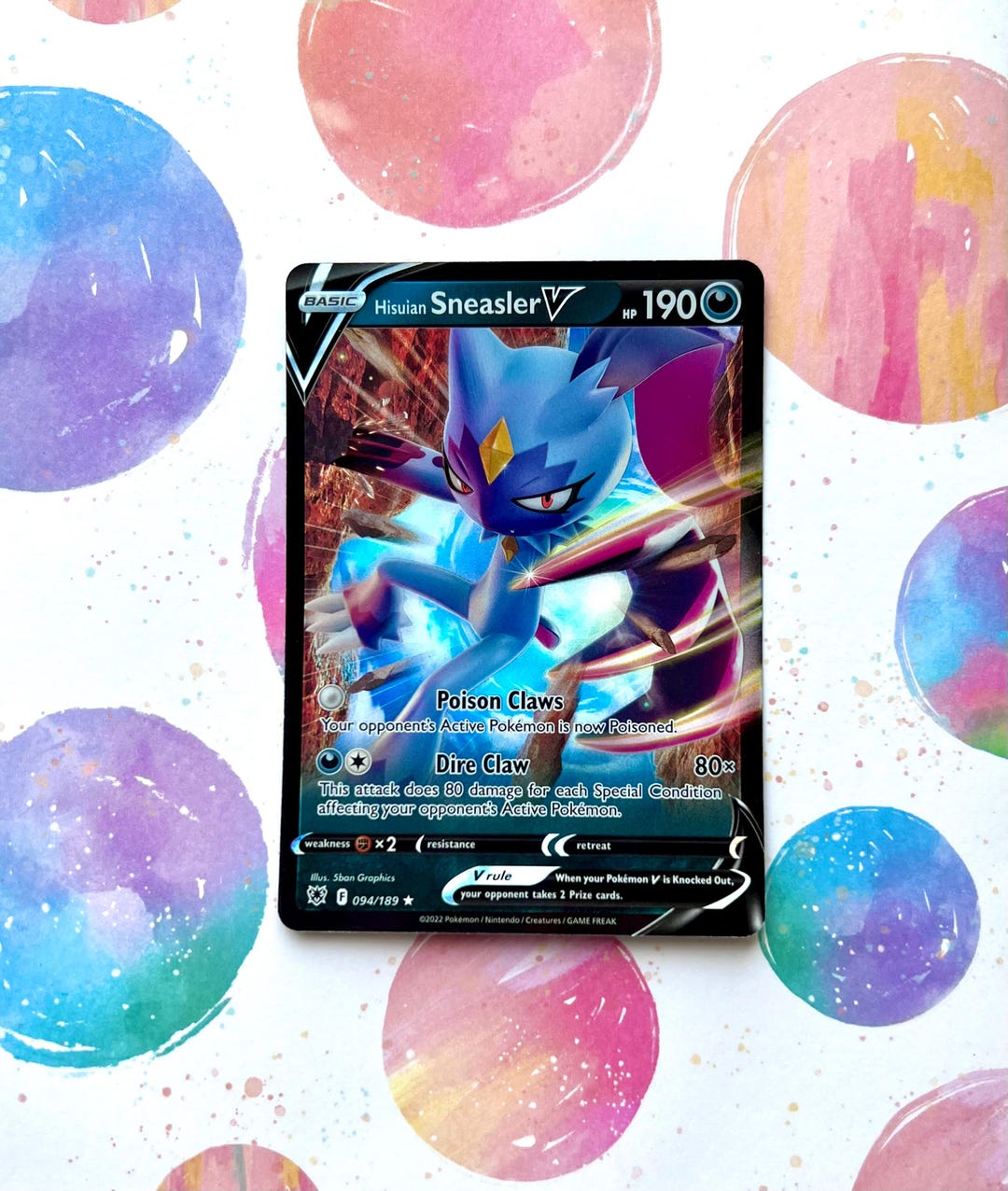 sneasler v pokemon card value Hisuian Sneasler V (094/189) – GoldenFishGames main image 0