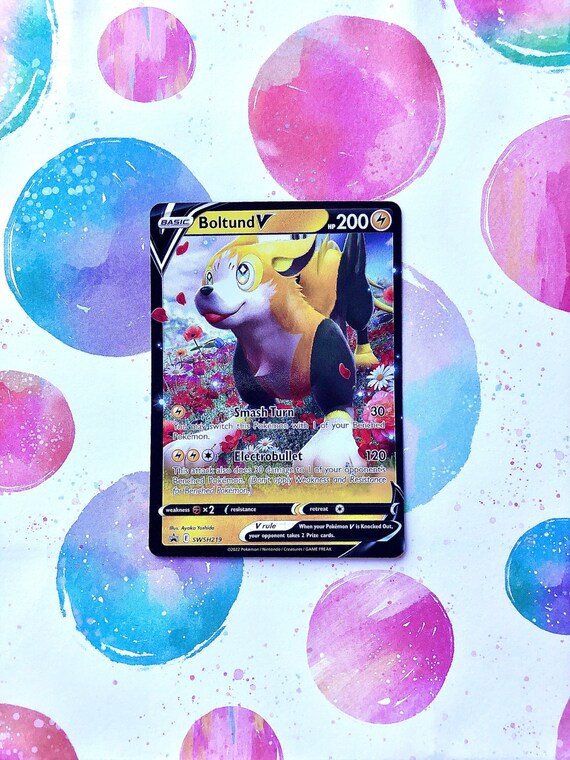 Original Carta Pokemon Lendaria ultra rara Boltund V em Promoção